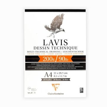 Clairefontaine LAVIS DESSIN TECHNIQUE A4 200 gr. Çizim Defteri 3417