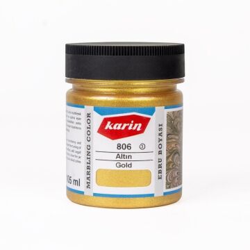 Karin Ezilmiş Ebru Boyası 105ml 806 Altın