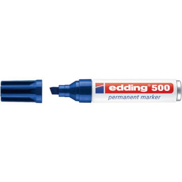Edding 500 Yan Kesik Uç Permanent Marker 2 - 7 mm Mavi