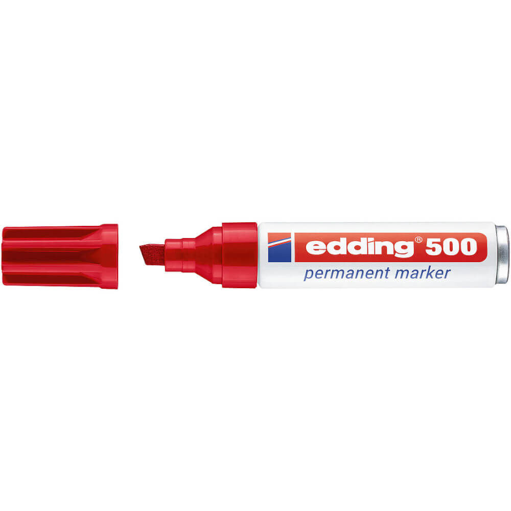 Edding 500 Yan Kesik Uç Permanent Marker 2 - 7 mm Kırmızı