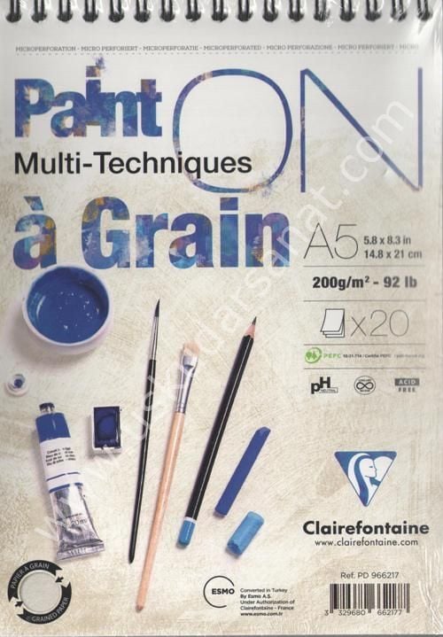 Paint - On à Grain Albüm - 200gr A5 20Yaprak Kısa Kenarı Spiralli