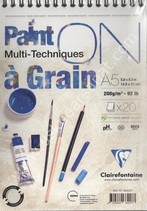 Paint - On à Grain Albüm - 200gr A5 20Yaprak Kısa Kenarı Spiralli
