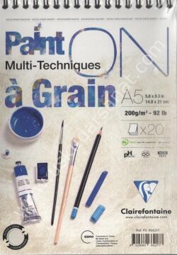 Paint - On à Grain Albüm - 200gr A5 20Yaprak Kısa Kenarı Spiralli