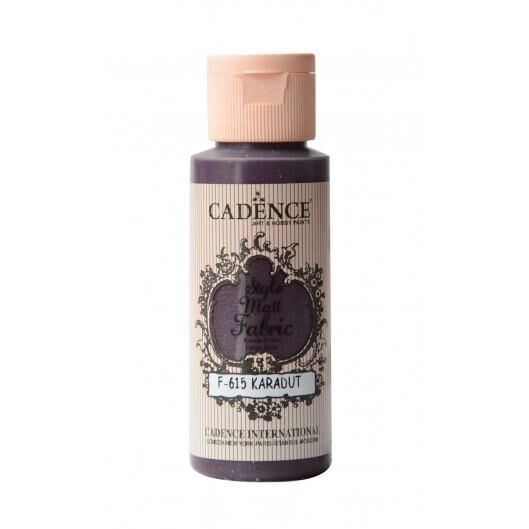 Cadence Sytle Matt Kumaş Boyası 59ml F-615 KARADUT