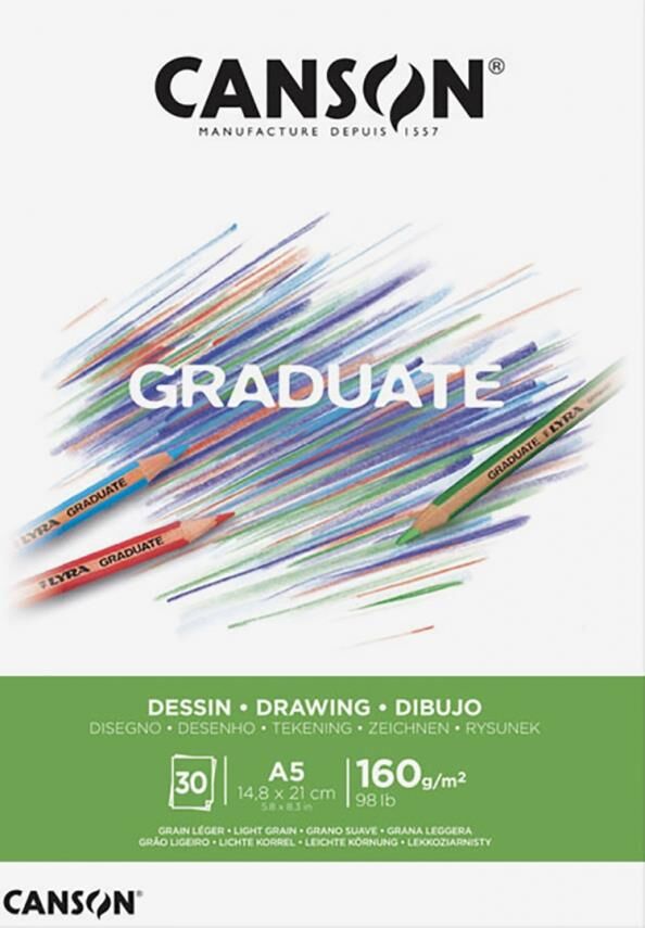 Canson Graduate Çizim Defteri 160gr A5 30 Yaprak