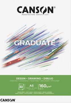 Canson Graduate Çizim Defteri 160gr A5 30 Yaprak