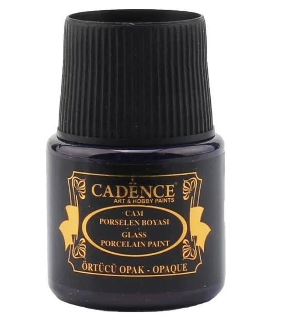 Cadence Cam ve Seramik Boyası 45ml Opak 002 Siyah