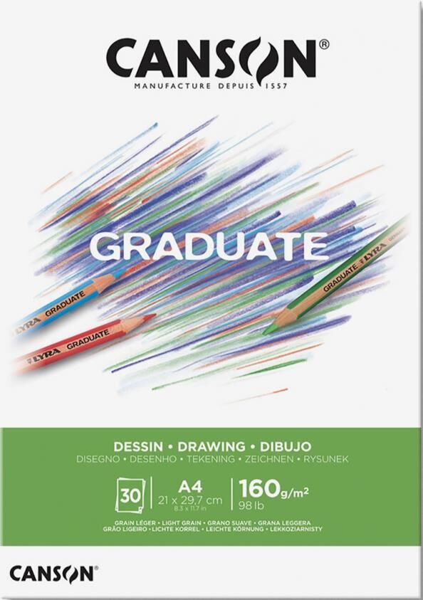 Canson Graduate Çizim Defteri 160gr A4 30 Yaprak