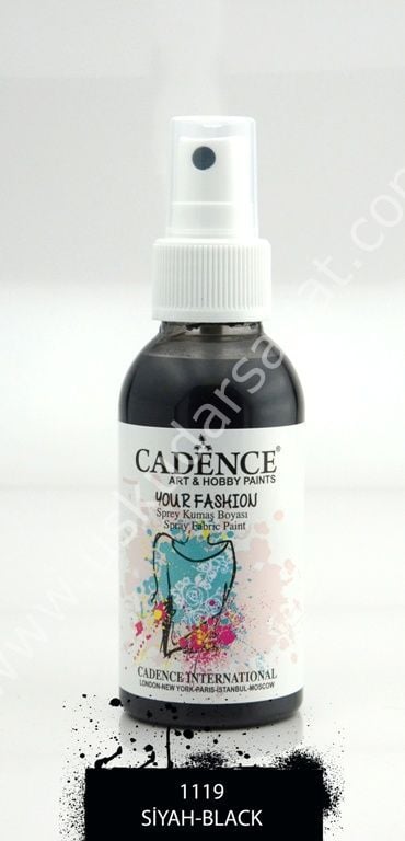 Cadence Your Fashion Sprey Kumaş Boyası 100ml 1119 Siyah Black