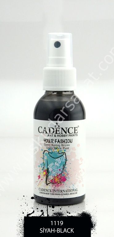 Cadence Your Fashion Sprey Kumaş Boyası 100 ml Siyah 1119