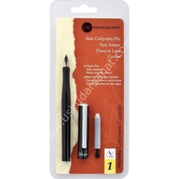 Manuscript L Italic Pen Düz Kesik Set 1,1mm MC1605