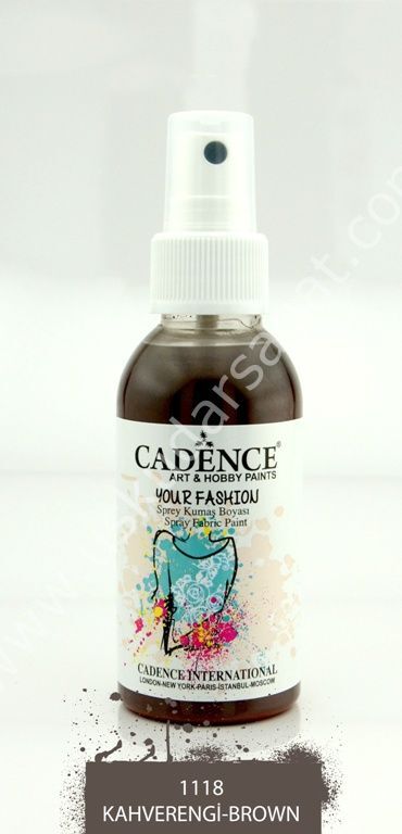 Cadence Your Fashion Sprey Kumaş Boyası 100ml 1118 Kahverengi - Brown