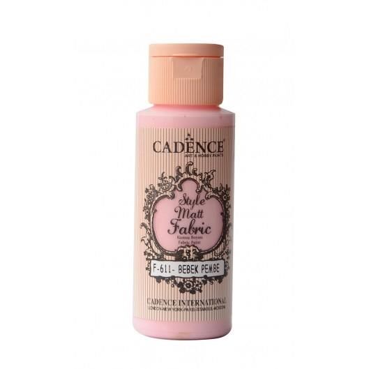 Cadence Sytle Matt Kumaş Boyası 59ml F-611 BEBEK PEMBE