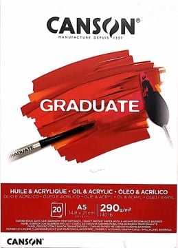 Canson Graduate Akrilik - Yağlıboya Defteri 290gr A5 20 Yaprak