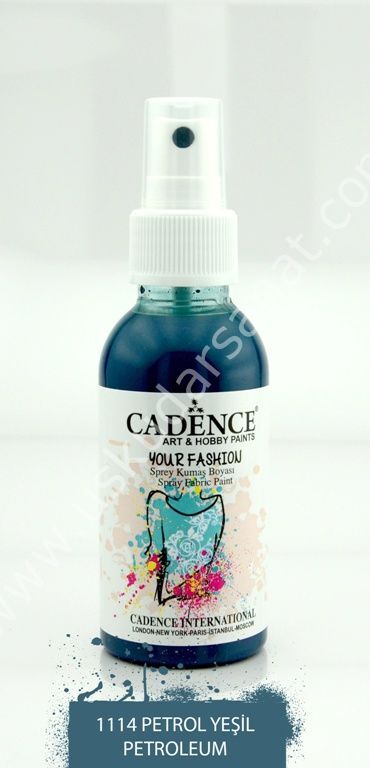 Cadence Your Fashion Sprey Kumaş Boyası 100ml 1114 Petrol Yeşili