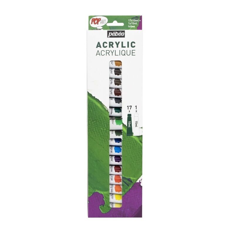 Pebeo Pop Art Akrilik Boya Seti 10 ml 18 Renk 669710