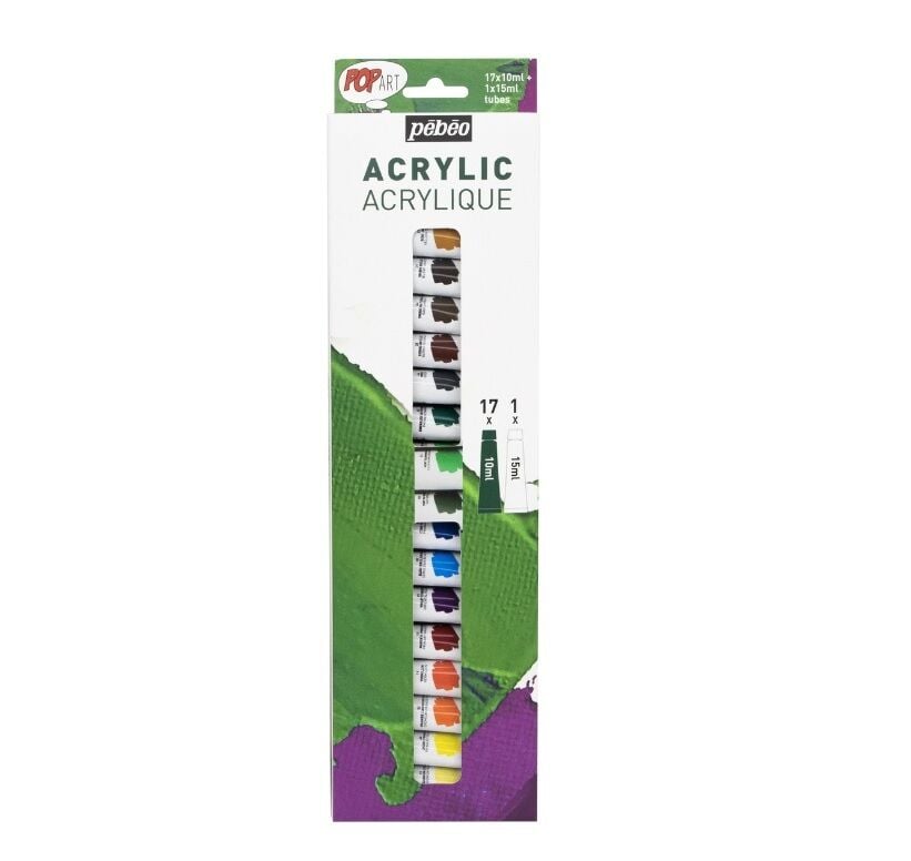 Pebeo Pop Art Akrilik Boya Seti 10 ml 18 Renk 669710