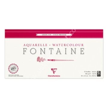 Clairefontaine Fontaine Orta Dokulu Suluboya Blok 20*40 300gr 10 Yaprak