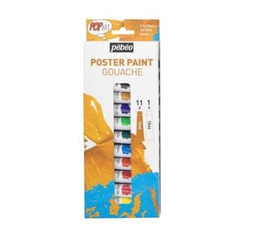 Pebeo Pop Art Guaj Boya Seti 11x10ml + 15ml Beyaz 669800