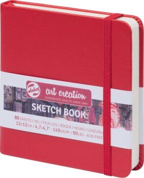 Art creation Sketch Book Eskiz Bloğu 12x12 140gr 80 Yaprak KIRMIZI