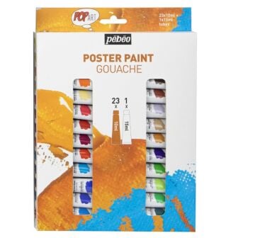 Pebeo Pop Art Guaj Boya Seti 23x10ml + 15ml Beyaz 669820