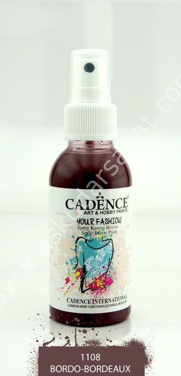 Cadence Your Fashion Sprey Kumaş Boyası 100ml 1108 Bordo