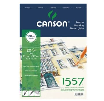 Canson 1557  Spiralli Çizim Blok 180gr A4 20yp