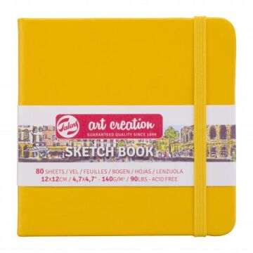 Art creation Sketch Book Eskiz Bloğu 12x12 140gr 80 Yaprak SARI