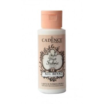 Cadence Sytle Matt Kumaş Boyası 59ml F-601 BEYAZ