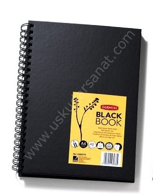 Derwent Black Book 200gr A4 40 Siyah Yaprak