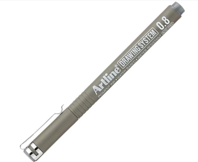 Artline Teknik Çizim Kalemi 0.8mm Grey - Gri