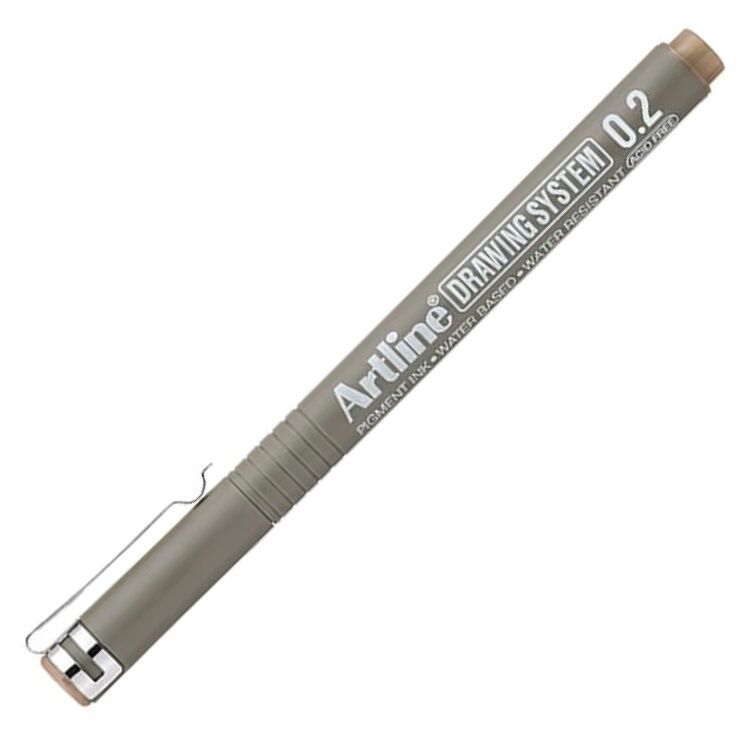 Artline Teknik Çizim Kalemi 0.2mm Pale Brown - Pastel Kahve