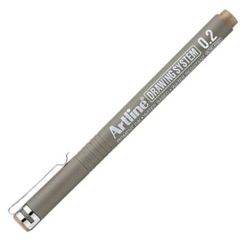Artline Teknik Çizim Kalemi 0.2mm Pale Brown - Pastel Kahve
