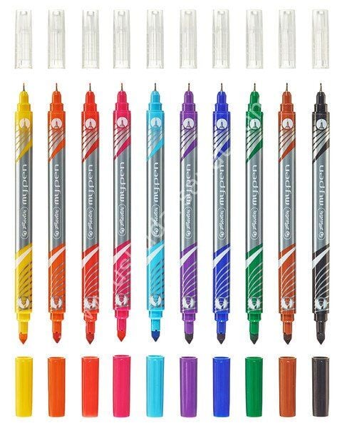 Herlitz Mypen Fiber Uçlu Kalem Çift Taraflı 10 Renk 11367232