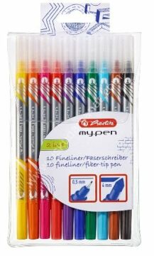 Herlitz Mypen Fiber Uçlu Kalem Çift Taraflı 10 Renk 11367232