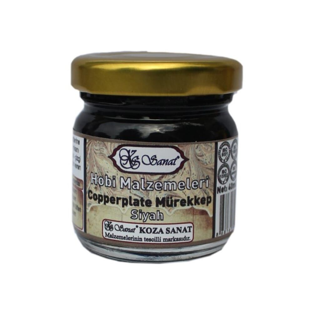 Koza Sanat Copperplate Mürekkep 40 ml Black