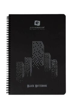 Alex Schoeller Black Notebook A4 Siyah Defter 120 Gr. 60 Yp. Spiralli