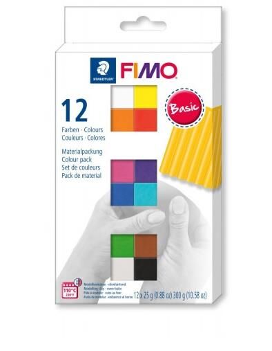 Fimo Modelleme Kili Ana Renkler 12 li Set 12x25 gr - 8023C12-1