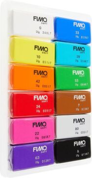 Fimo Modelleme Kili Ana Renkler 12 li Set 12x25 gr - 8023C12-1