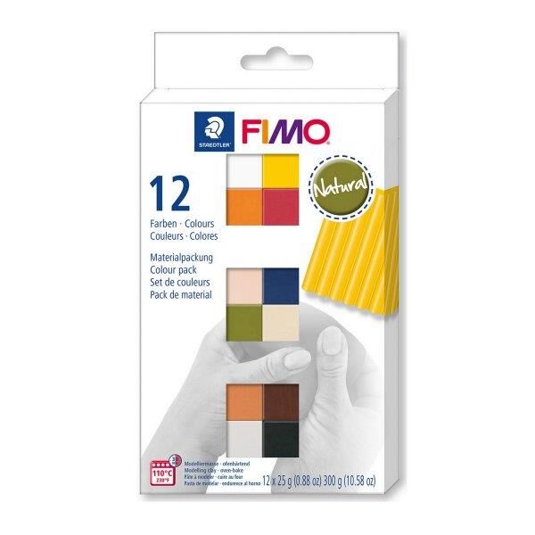 Fimo Modelleme Kili Doğal Renkler 12 li Set 12x25 gr - 8023C12-4