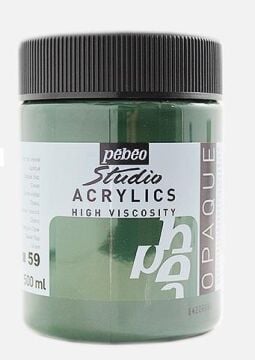Pebeo Studio Yüksek Viskoziteli Akrilik Boya 500 ml Sap Green 59