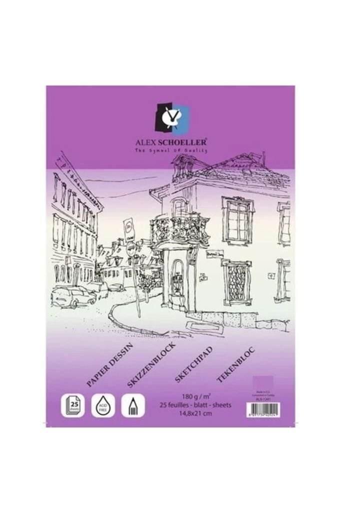 Alex Schoeller Eskiz Blok Defter Spiralli 180gr A3 25yp