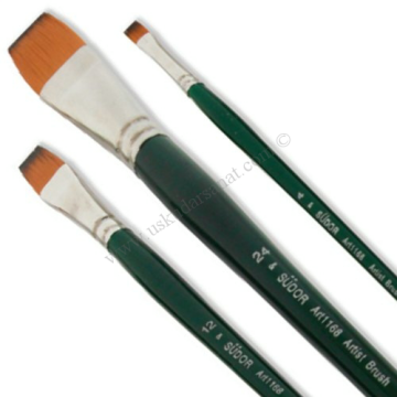 Südor İkirenk Sentetik Düz Yağlı Akrilik Boya Fırçası 1168 No:8