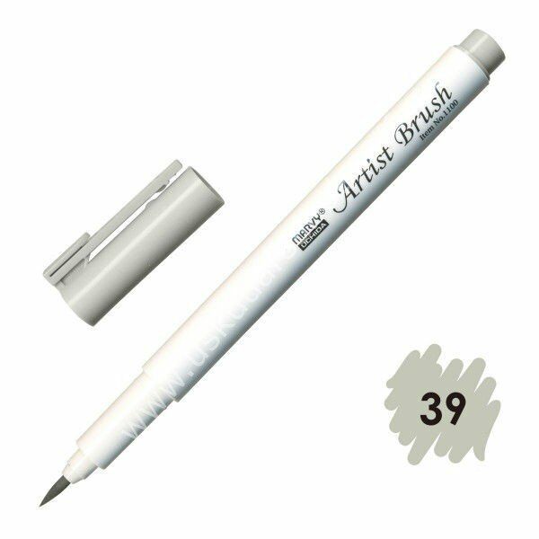 Marvy Artist Brush - Fırça Uçlu Kalem 1100 No:39 Ash Grey
