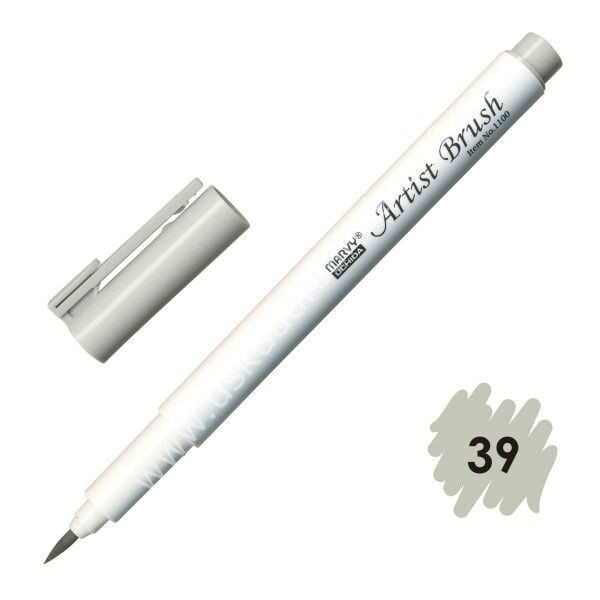 Marvy Artist Brush - Fırça Uçlu Kalem 1100 No:39 Ash Grey