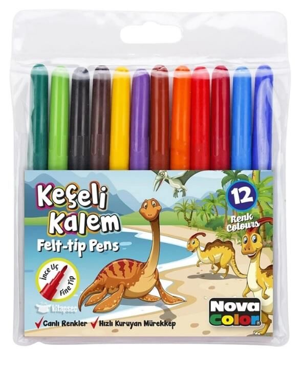 Nova Color Keçeli Kalem 12 Renk NC-620