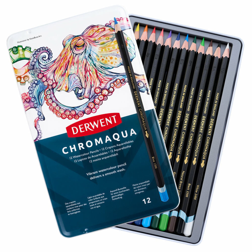 Derwent Chromaqua Suluboya kalem seti 12 Renk