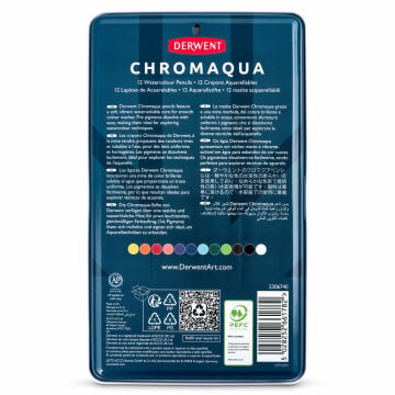 Derwent Chromaqua Suluboya kalem seti 12 Renk