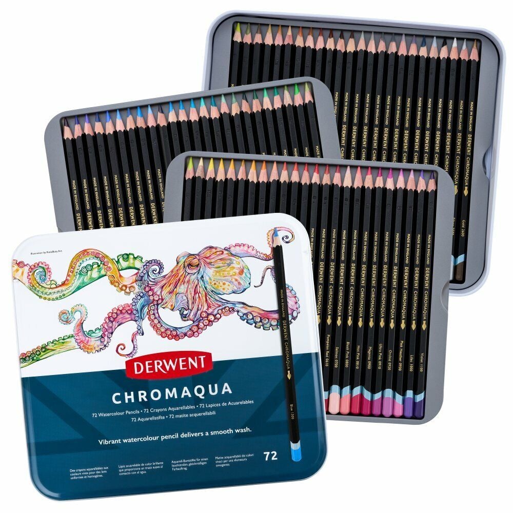 Derwent Chromaqua Suluboya kalem seti 72 Renk