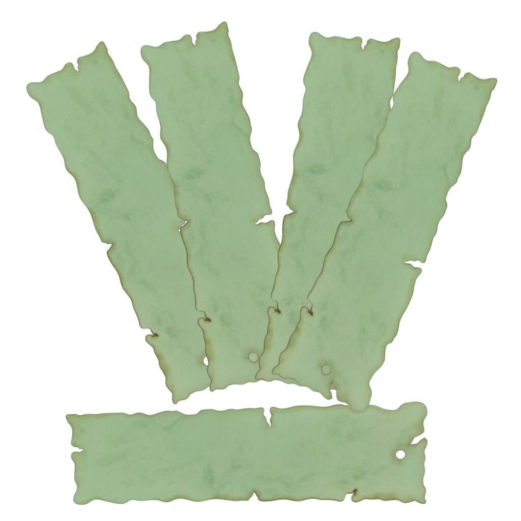 Yanık Kağıt Kitap Ayracı 5li Set 5cmx17cm